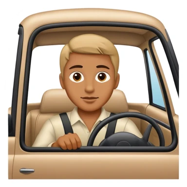 Driver in car sticker