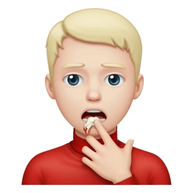 Person choking themselves  sticker