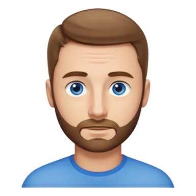 homme yeux bleus presque chauve mais encore avec des cheveux clairsemées et une barbe courte sticker