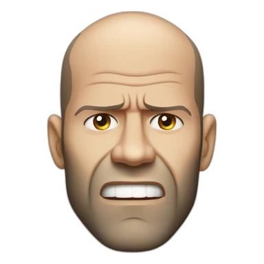 very angry looking Jason Statham sticker