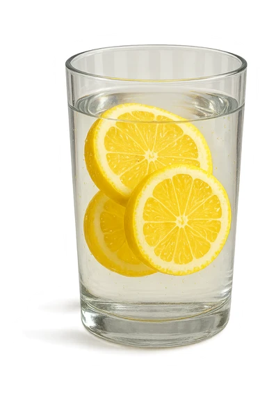 bicchiere di acqua e limone 3d sticker