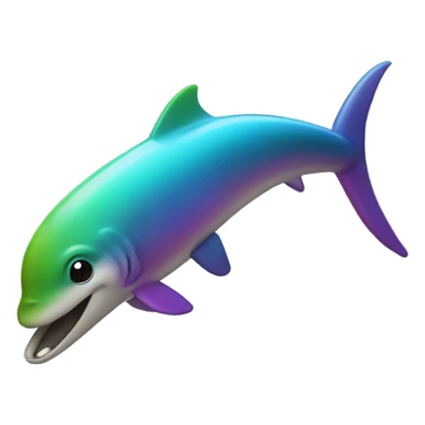 delfín y arcoíris sticker