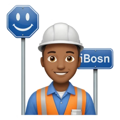 Street Sign Maker black man sticker