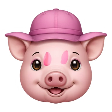 pig wearing a hat  sticker