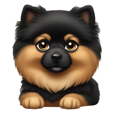 Black and tan Pomeranian puppy sticker