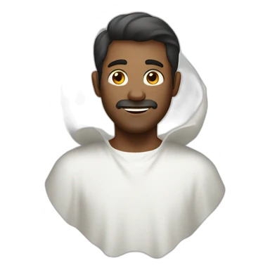 my husband as a ghost sticker