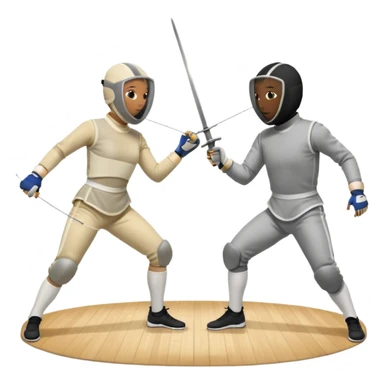 fencing with epees sticker