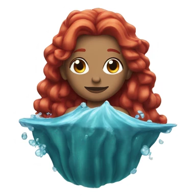 The queen of ocean and water with red hair sticker