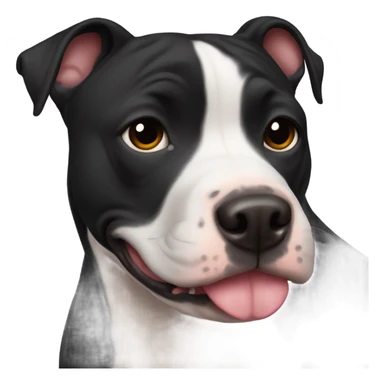 Black Pitbull cuddles and kisses  sticker