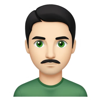 Kevin Richardson with black hair, green eyes sticker