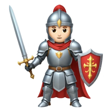 Battle mage: a knight in armor wielding both sword and magic sticker