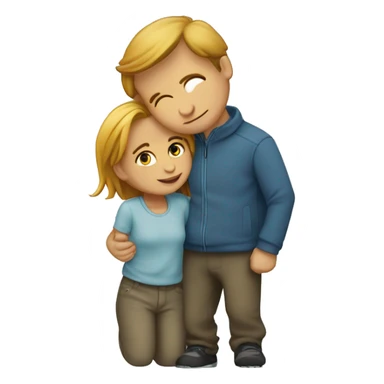 Un garçon et une fille qui s’embrassent  sticker