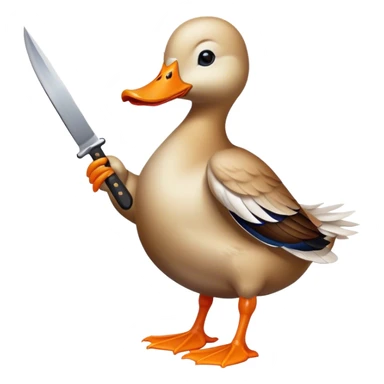 duck wih knife sticker