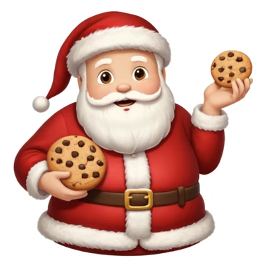Santa stealing cookies sticker