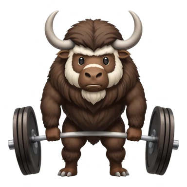 musk ox deadlifting sticker