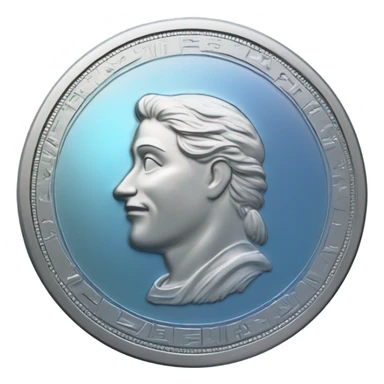blueish platinum coin sticker