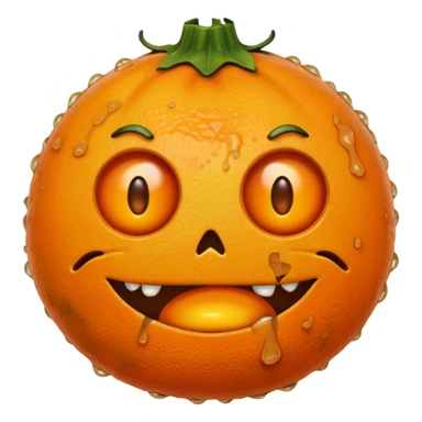 make the orange more scary and disgusting sticker