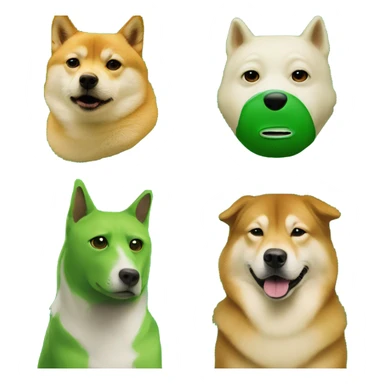 green elon mask looks like a doge and trump looks like a pepe  sticker