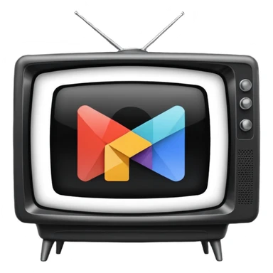 Create an emoji in which it is representing an app like YouTube professional logo of this app but don't make it like YouTube this app name as :- InSights TV sticker