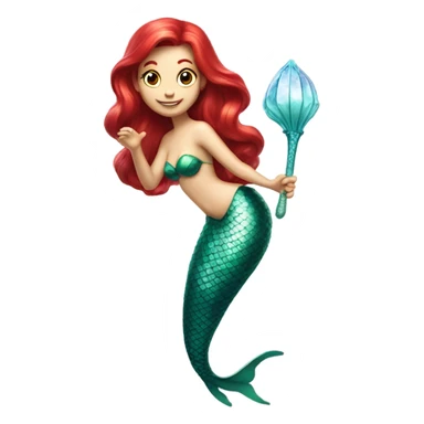 ariel mermaid with dinglehopper sticker