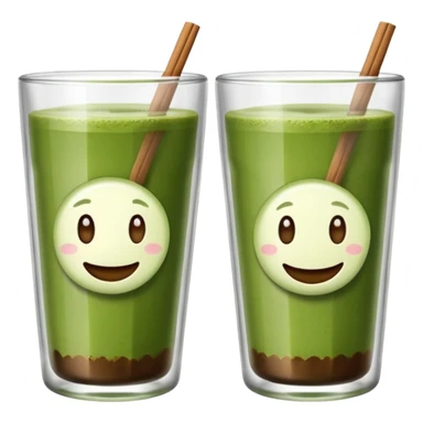 Aesthetic matcha & chai together sticker