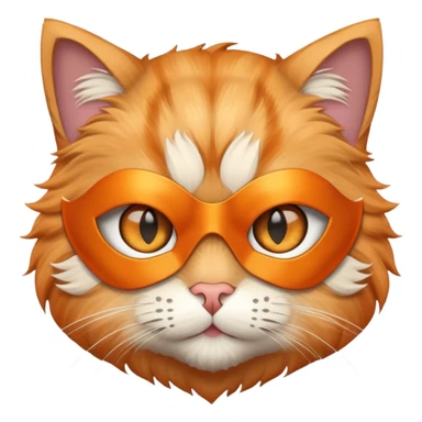 cat with a superhero mask sticker
