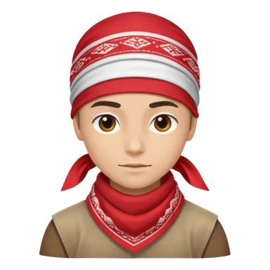 gangster emoji, with a bandana, confident look sticker