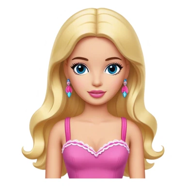 Barbie colombiana blanca  sticker