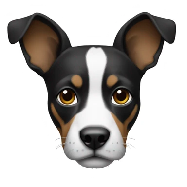 black-tri-american-bollie-with-cropped-ears sticker