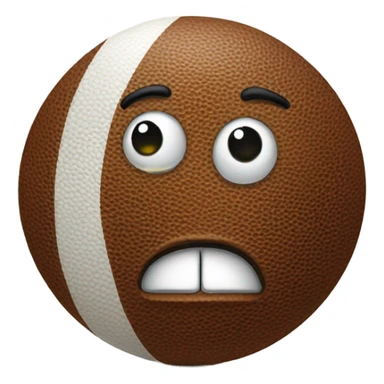 Football with a sad face on it  sticker