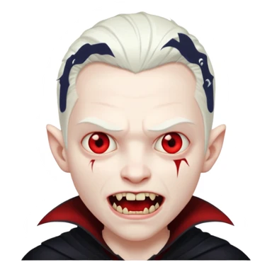 Boy albino vampire sticker
