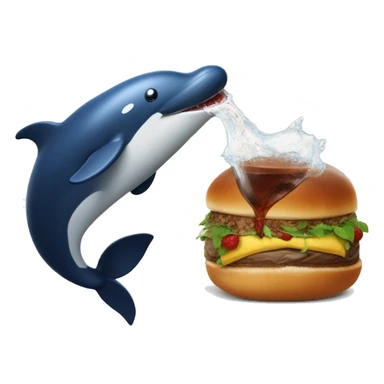 Une baleine qui boit un coca sticker