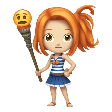 nami from one piece sticker