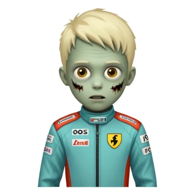 kid zombie formlua 1 racer sticker
