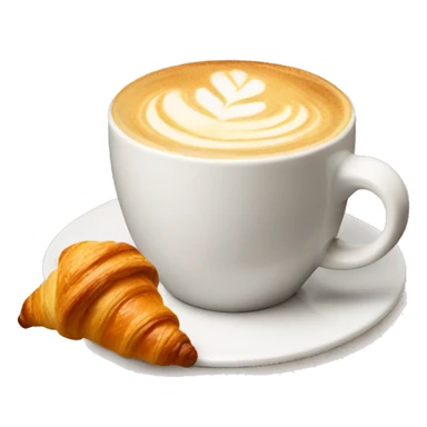 Cappuccino with a croissant  sticker