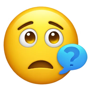 thinking face with question mark sticker