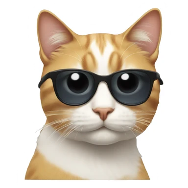 Cat with sunglasses sticker