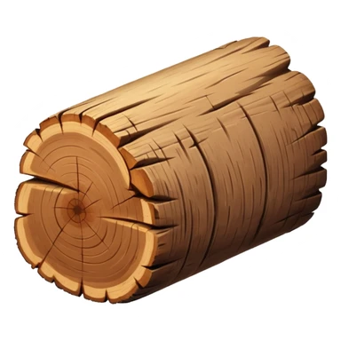 thick wood log lying horizontally sticker