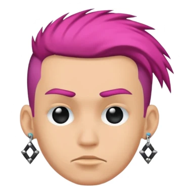 punk man wearing earrings sticker