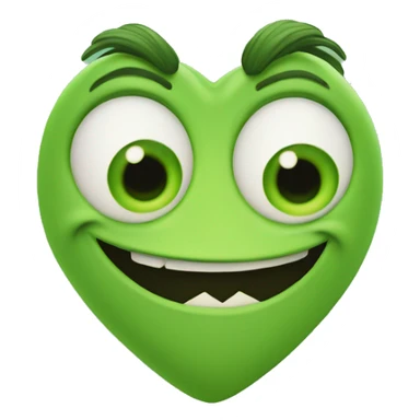 Mike Wazowski in the shape of a heart sticker
