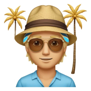Blonde guy tourist in a beach from Lima, Peru sticker