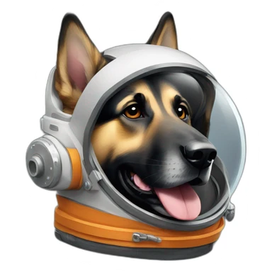 Astronaut German shepherd sticker
