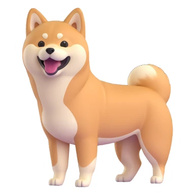 shiba inu standing, laughing sticker