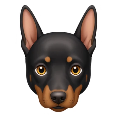 Dobermann hängeohren sticker