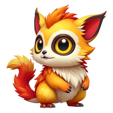 Exotic chibi Fakémon-creature sticker