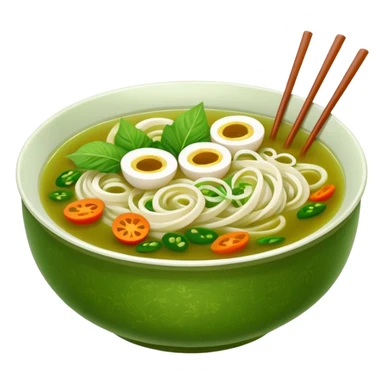 Khmer Noodle Num Banh Jok green broth with no meat or eggs sticker