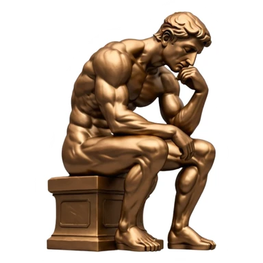 the thinker statue sticker