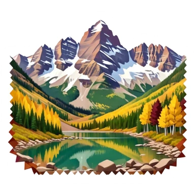 “Maroon bells” mountains Colorado sticker