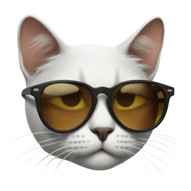 smoking cat with sunglasses sticker