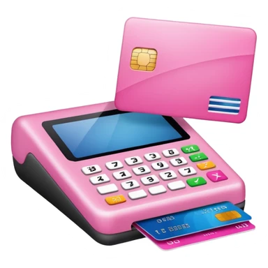 credit card pink point of sale sticker